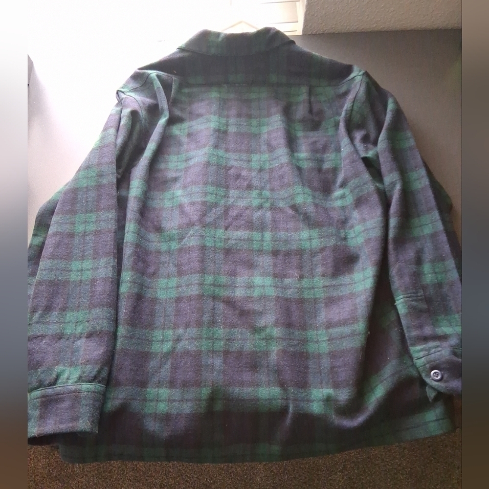 Vintage Pendleton Wool Tartan Plaid Button Down Shirt Mens Large - Picture 8 of 8